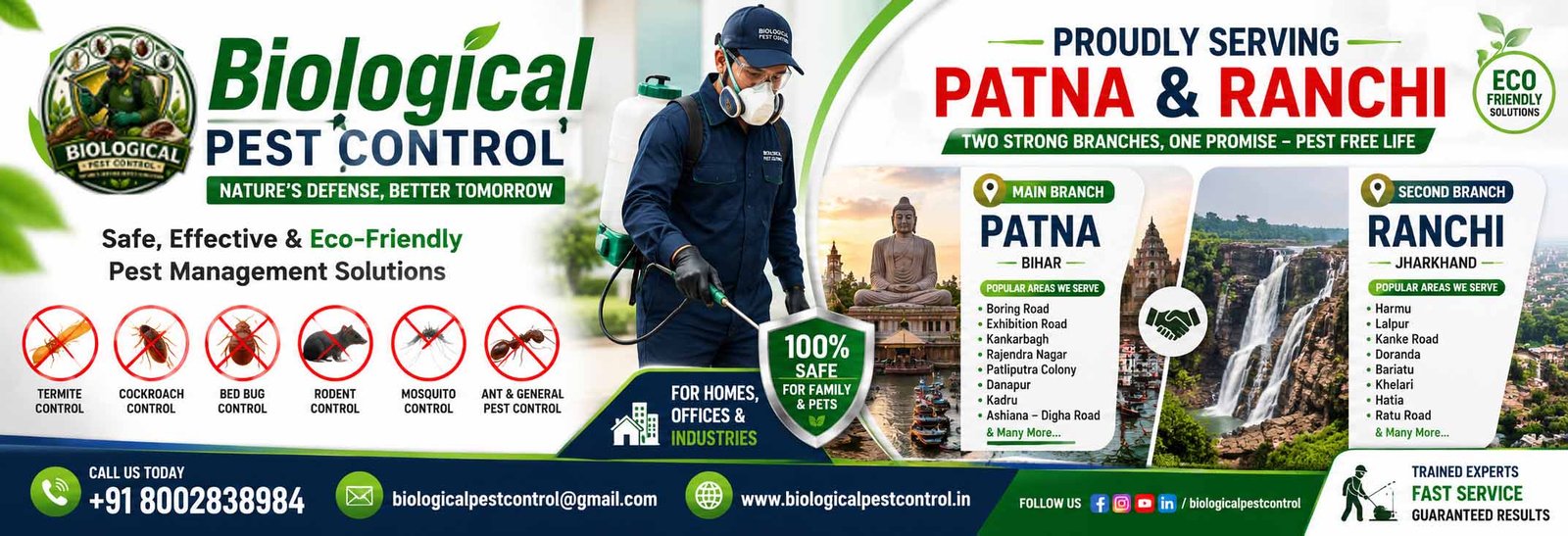 Biological Pest Control Delhi, Biological Pest Control Patna, Biological Pest Control Gaya